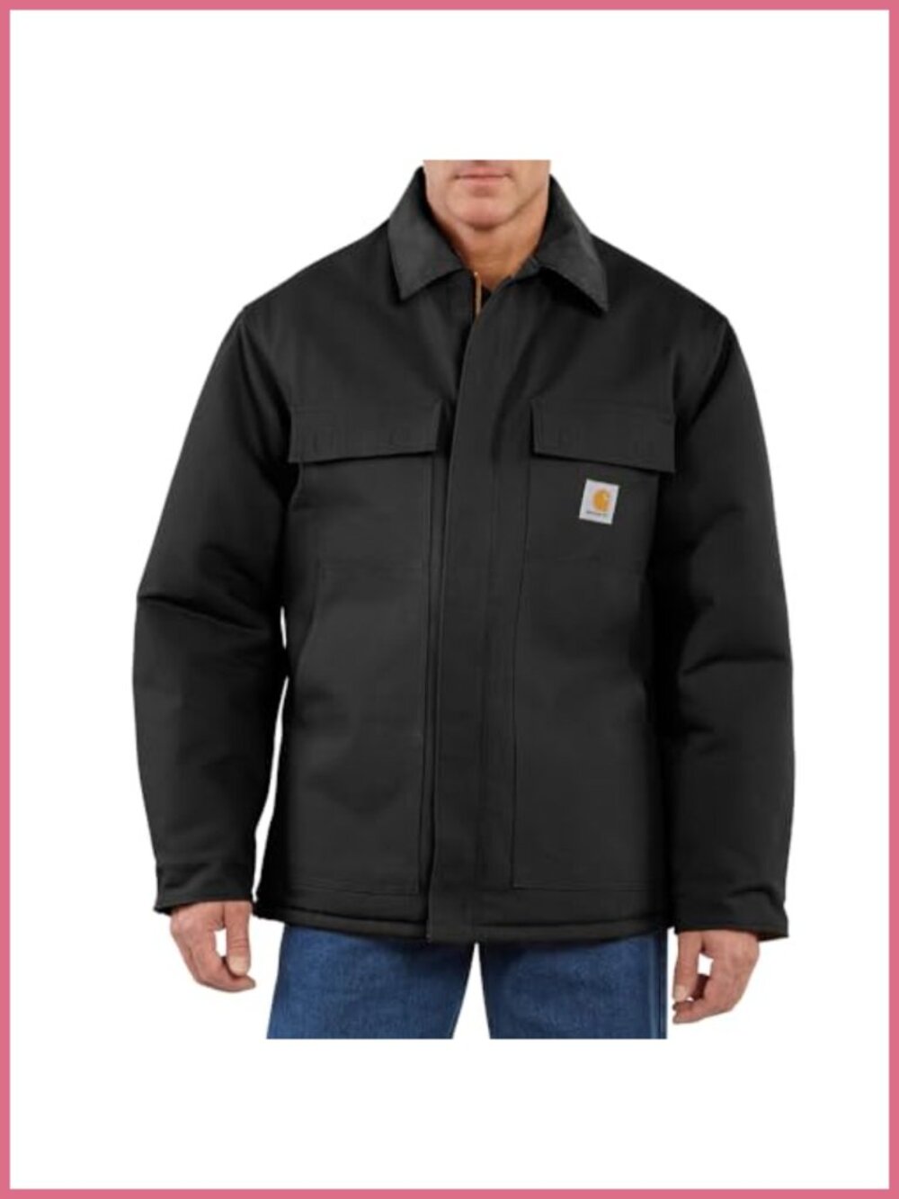 Firm Duck Traditional Quilted Work Coat Windproof Nylon Lined